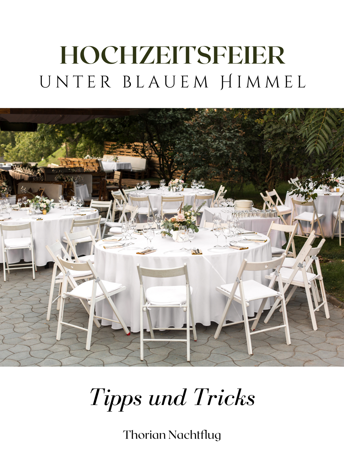 Hochzeitsfeier unter blauem Himmel