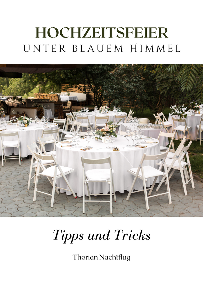 Hochzeitsfeier unter blauem Himmel