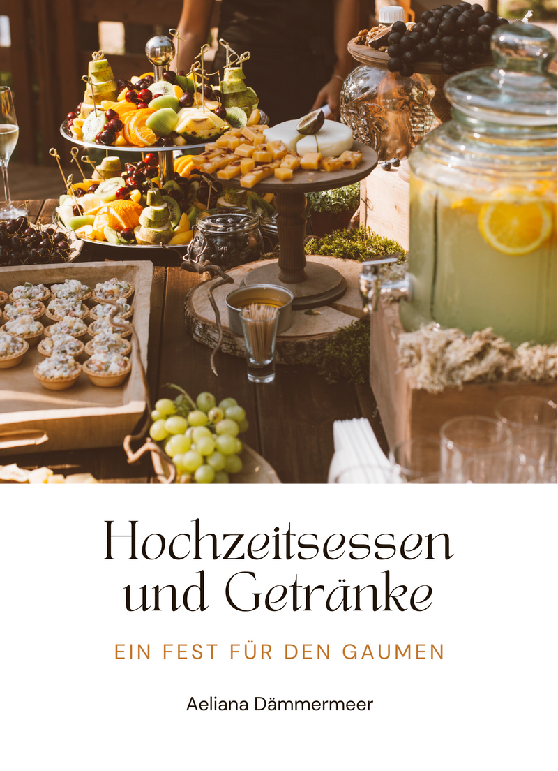 Hochzeitsessen und Getränke
