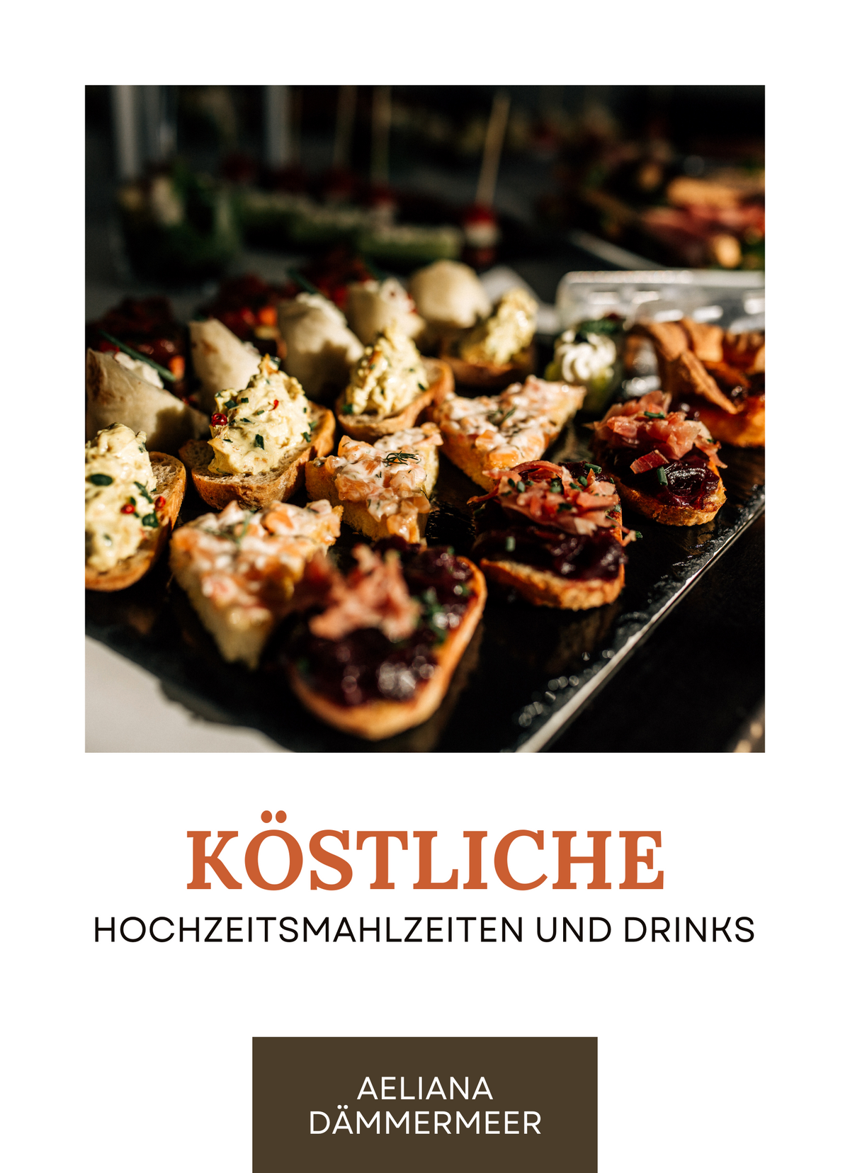 Köstliche Hochzeitsmahlzeiten und Drinks